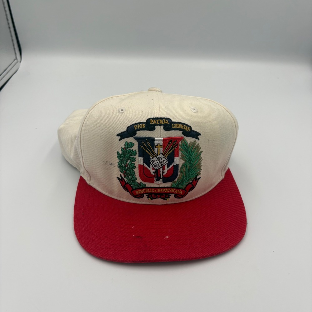 Mitchell & Ness Snapback Hat Mens OSFM White Dominican Republic Flag Cap
